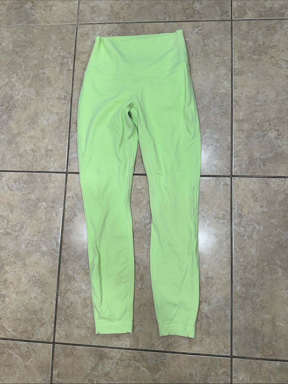 High-Waisted Neon Green Active Lululemon Leggings